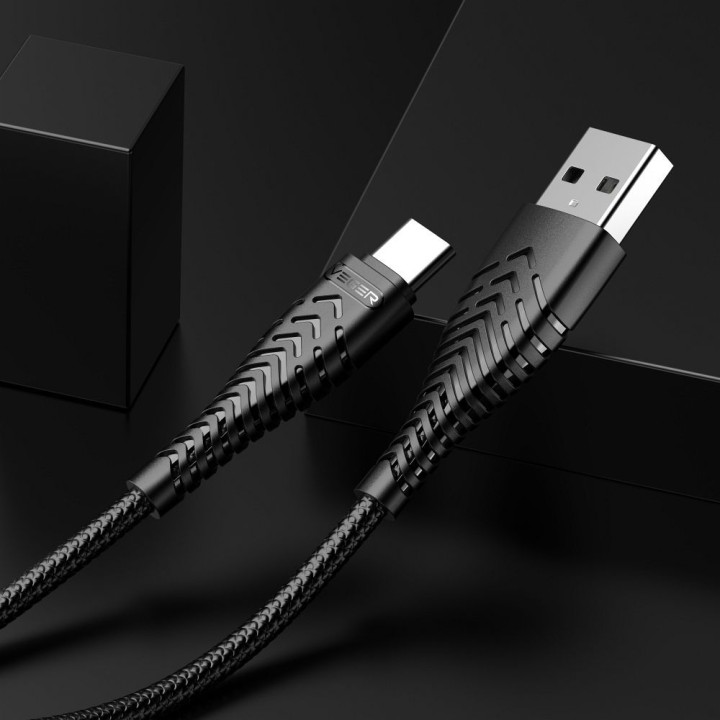 Кабель USB A — тип C VEGER 2,4A V104 1,2 m черный
