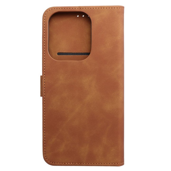 Etui z klapką na Xiaomi Redmi 15C (173,16 x 81,07 x 8,2) Tender Book brązowe