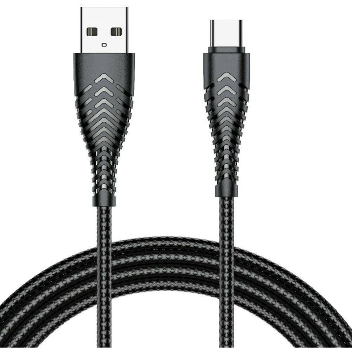 Cable USB A to type C VEGER 2,4A V104 1,2 m black