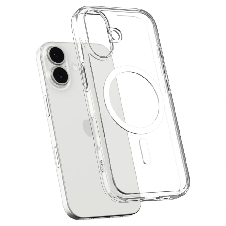 SPIGEN чехол ULTRA HYBRID MAG совместимый с MagSafe для IPHONE 17 clear white
