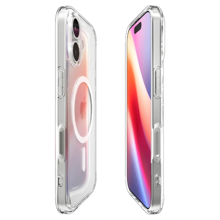 SPIGEN чехол ULTRA HYBRID MAG совместимый с MagSafe для IPHONE 17 clear white