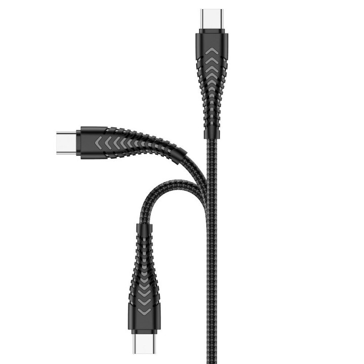 Кабель USB A — тип C VEGER 2,4A V104 1,2 m чорний
