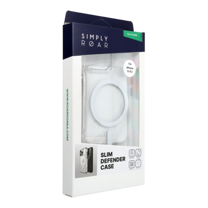 ROAR case SLIM DEFENDER compatible with MagSafe for IPHONE 15 transparent
