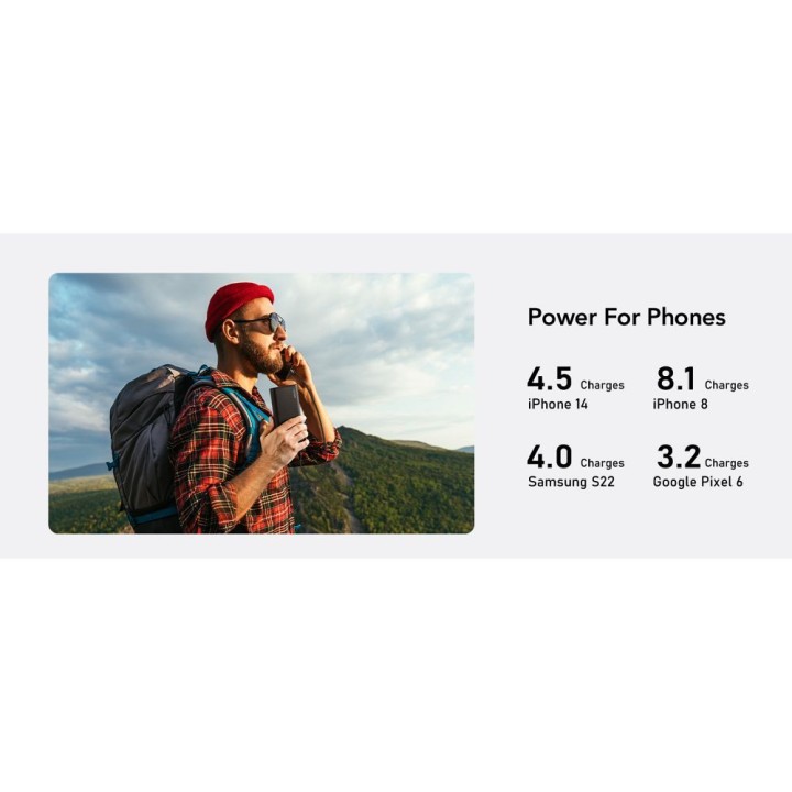 Powerbank Veger TCE130 (W2503) PD 130W 25000 mAh z wbudowanymi kablami Typ C / Lightning czarny 0INT