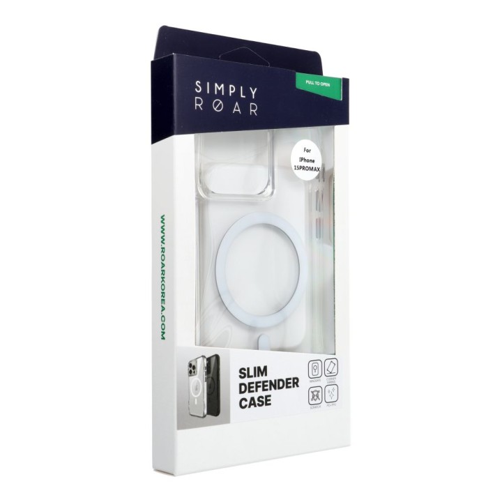 ROAR case SLIM DEFENDER compatible with MagSafe for IPHONE 15 Pro Max transparent
