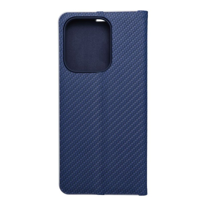 Чехол с клапаном для Xiaomi Redmi 15C (173,16 x 81,07 x 8,2) Luna Book Carbon синий