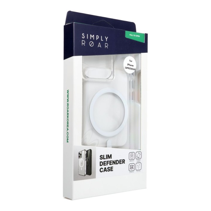 ROAR case SLIM DEFENDER compatible with MagSafe for IPHONE 16 Pro Max transparent