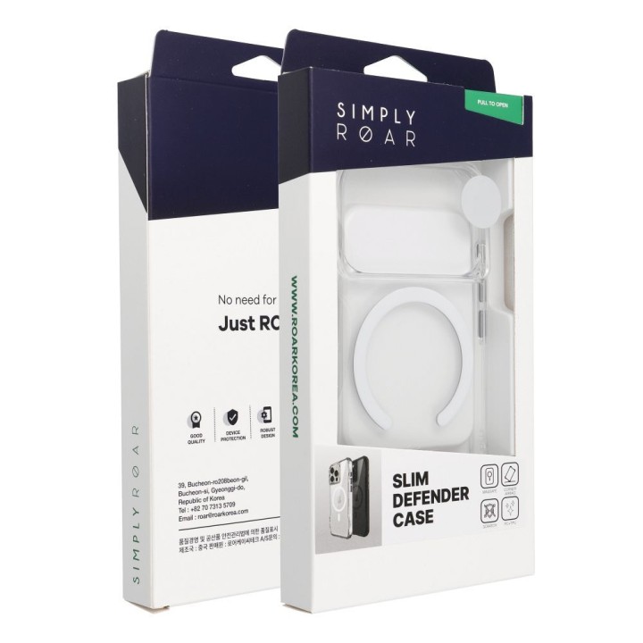 ROAR чохол SLIM DEFENDER сумісний з MagSafe для IPHONE 16 прозорий