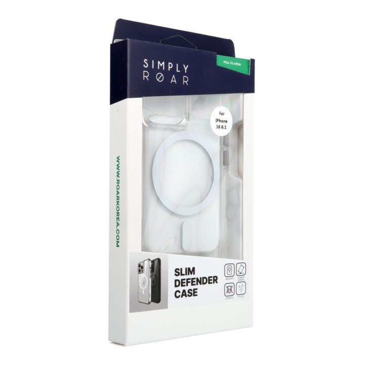 ROAR чохол SLIM DEFENDER сумісний з MagSafe для IPHONE 16 прозорий