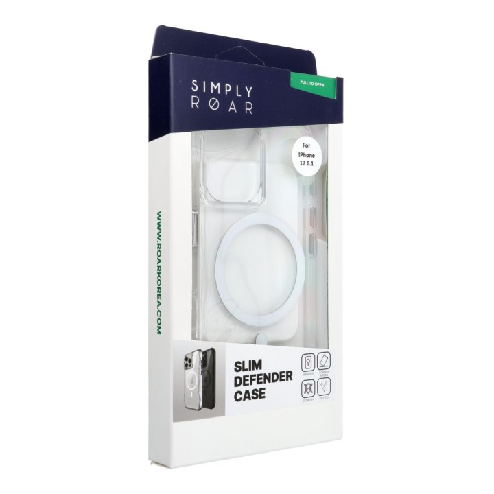 ROAR case SLIM DEFENDER compatible with MagSafe for IPHONE 17 transparent