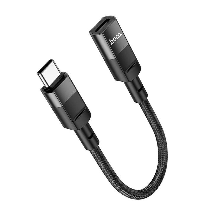 Адаптер OTG USB C на Lightning Hoco 3A 0,1 m U107 черный