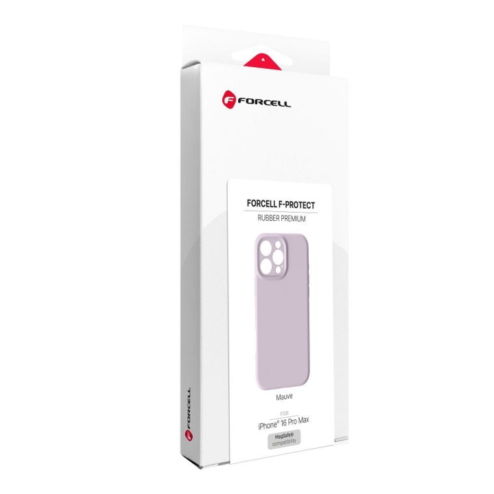 Чохол для iPhone 16 PRO MAX Forcell F-Protect Rubber Premium сумісний з MagSafe лілово-рожевий 0INT