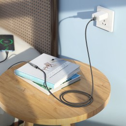 Adapter OTG USB C do USB C Hoco 3A 1,2 m U107 czarny