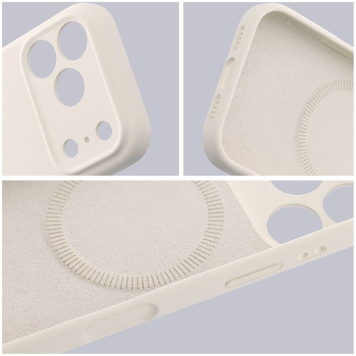 Case for iPhone 17 Forcell F-Protect Rubber Premium MagSafe compatible antique white 0INT