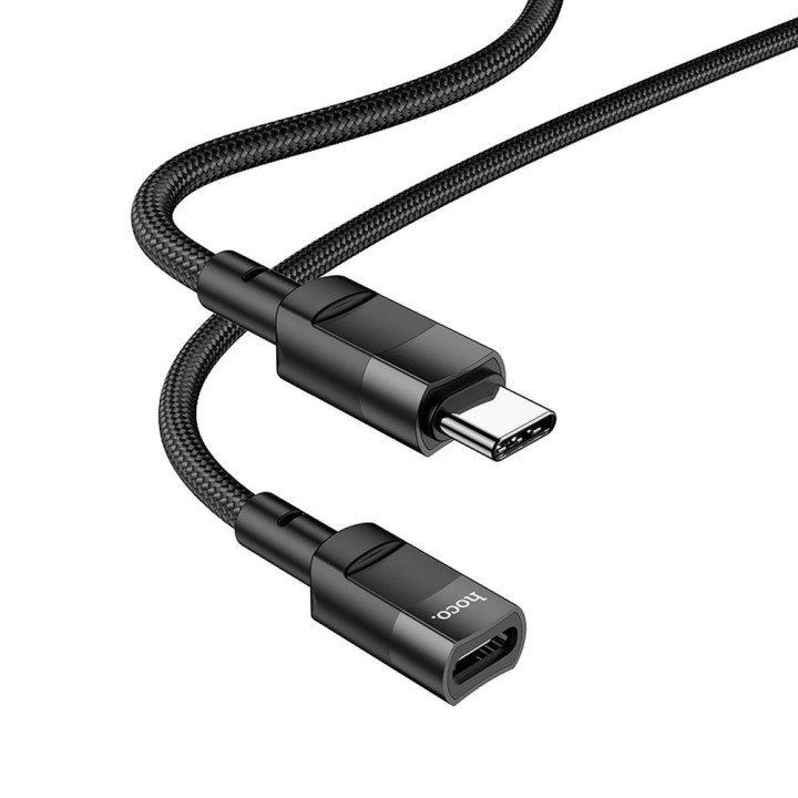 Адаптер OTG USB C для USB C Hoco 3A 1,2 m U107 чорний