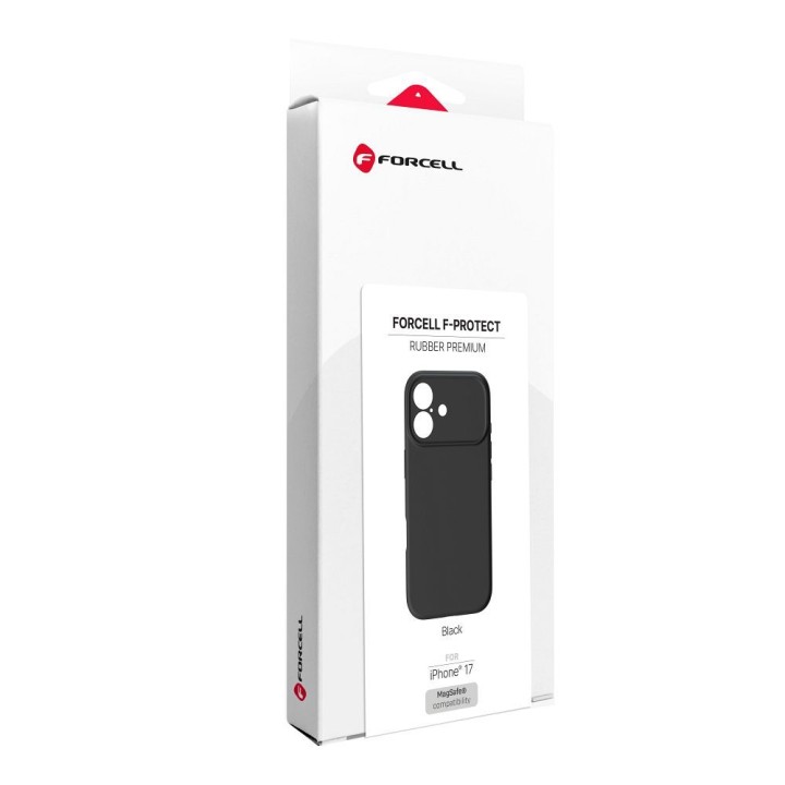 Case for iPhone 17 Forcell F-Protect Rubber Premium MagSafe compatible black 0INT