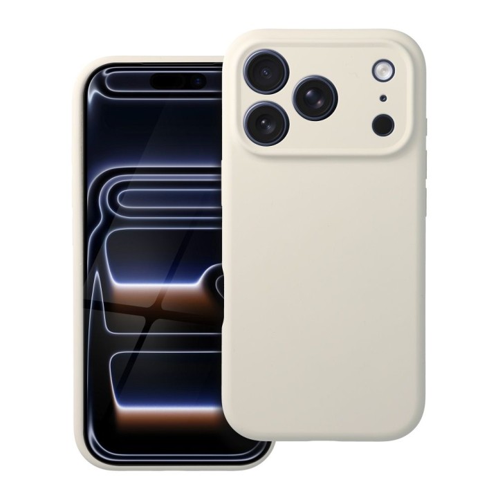Etui na iPhone 15 Forcell F-Protect Rubber Premium zgodne z MagSafe antique white 0INT