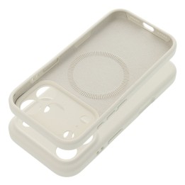 Case for iPhone 15 PRO Forcell F-Protect Rubber Premium MagSafe compatible antique white 0INT