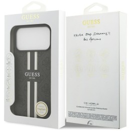 GUESS чохол для IPHONE 17 Pro Max сумісний з MagSafe GUHMP17XP4RPSK (4G Printed Stripes) чорний