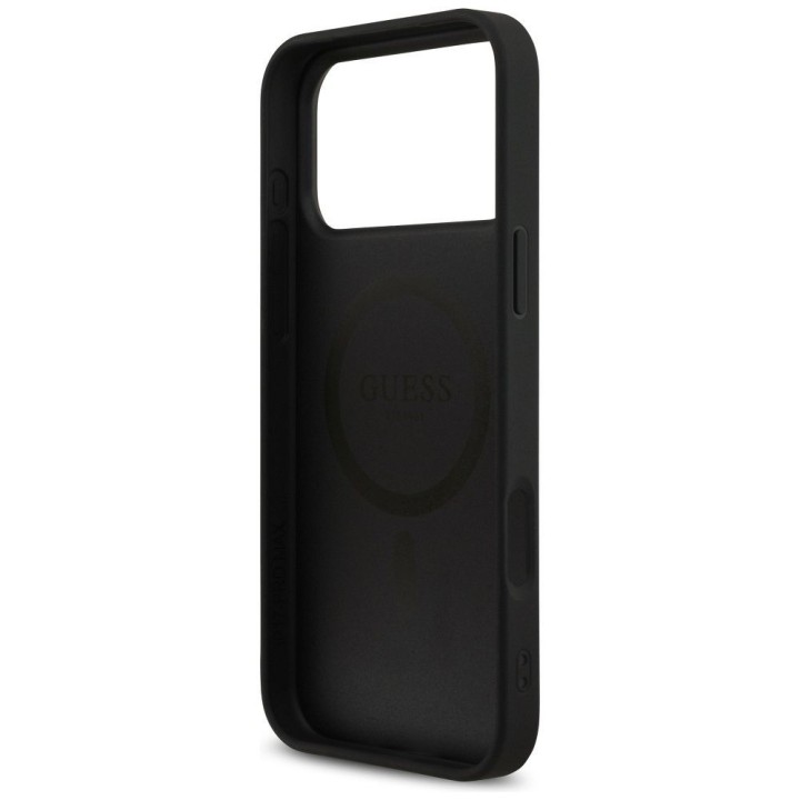 GUESS чехол для IPHONE 17 Pro Max совместимый с MagSafe GUHMP17XP4RPSK (4G Printed Stripes) черный