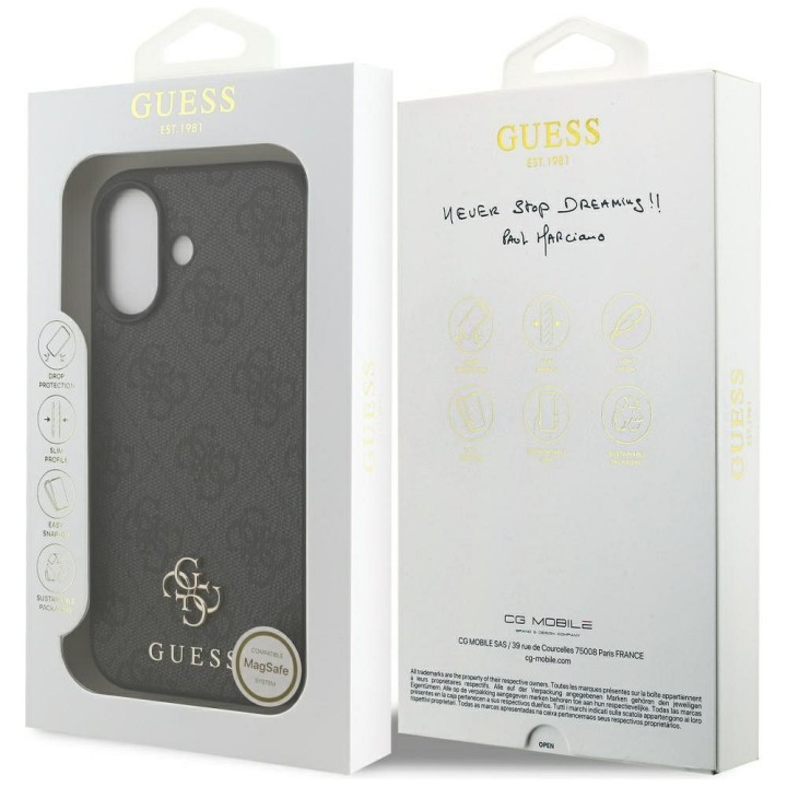 GUESS futerał do IPHONE 17 kompatybilny z MagSafe GUHMP17SP4SM4MK (PU 4G Small 4G and Classic) czarny