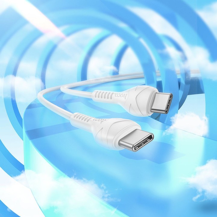 Кабель USB C — USB C Hoco PD 60W 1 m X37 білий