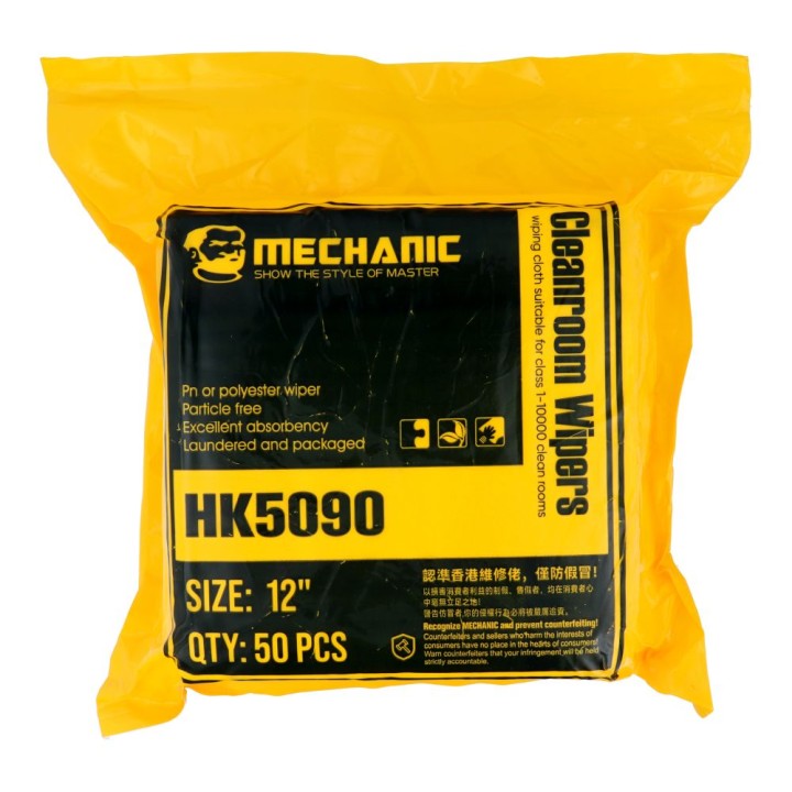 MECHANIC lint-free wipes 30x30cm (x50)