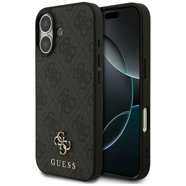 GUESS case for IPHONE 17 compatible with MagSafe GUHMP17SP4SM4MK (PU 4G Small 4G and Classic) black