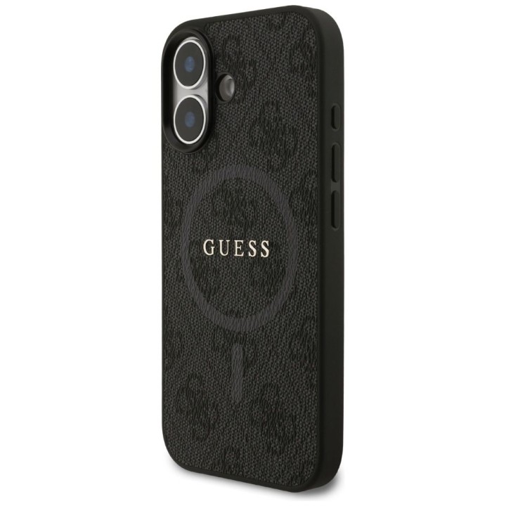 GUESS чехол для IPHONE 17 совместимый с MagSafe GUHMP17SG4GFRK (PU 4G Ring Classic Logo) черный