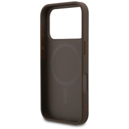GUESS чехол для IPHONE 17 Pro совместимый с MagSafe GUHMP17LG4GFRW (PU 4G Ring Classic Logo) коричневый