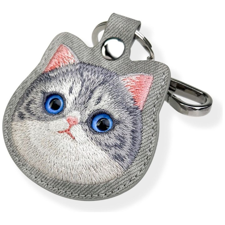 NIMMY case for a tracker / keychain BIG EYED PET 2.0 Cat grey