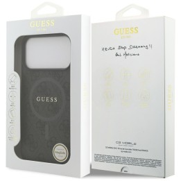 GUESS case for IPHONE 17 Pro Max compatible with MagSafe GUHMP17XG4GFRK (PU 4G Ring Classic Logo) black