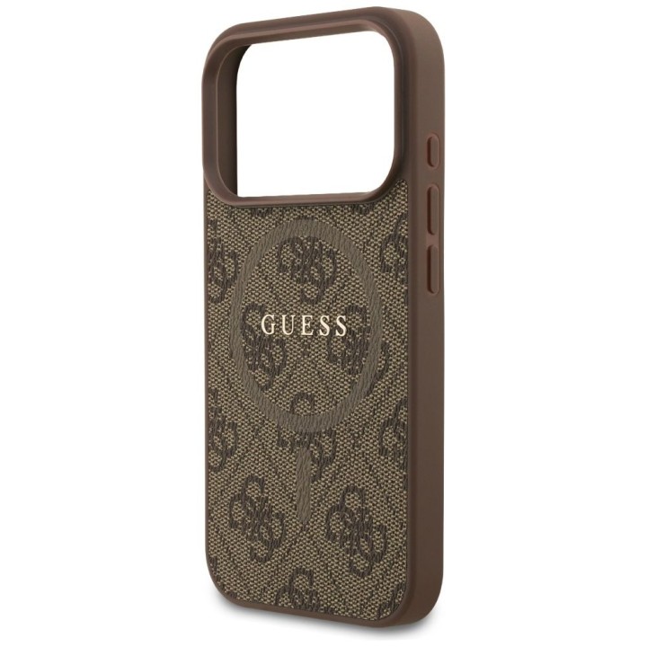 GUESS чохол для IPHONE 17 Pro сумісний з MagSafe GUHMP17LG4GFRW (PU 4G Ring Classic Logo) коричневий