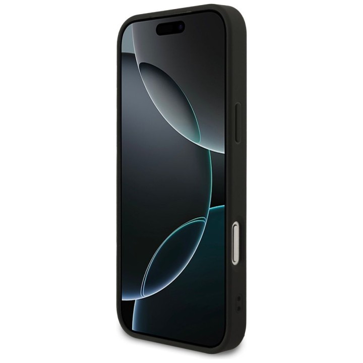 GUESS futerał do IPHONE 17 Pro Max kompatybilny z MagSafe GUHMP17XG4GFRK (PU 4G Ring Classic Logo) czarny