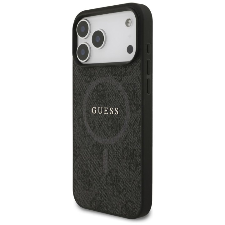 GUESS case for IPHONE 17 Pro Max compatible with MagSafe GUHMP17XG4GFRK (PU 4G Ring Classic Logo) black