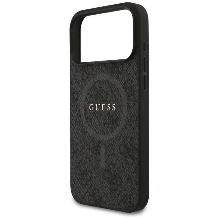 GUESS case for IPHONE 17 Pro Max compatible with MagSafe GUHMP17XG4GFRK (PU 4G Ring Classic Logo) black