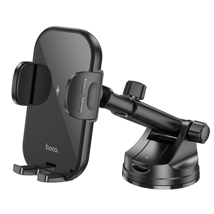Phone holder for car wireless Hoco 15 In for windscreen / dashboard HW5 black