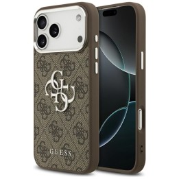 GUESS case for IPHONE 17 Pro Max GUHCP17XP4G4SMCW (4G PU Leather Case with Big 4G and Classic Logo and Silver Metal Camera