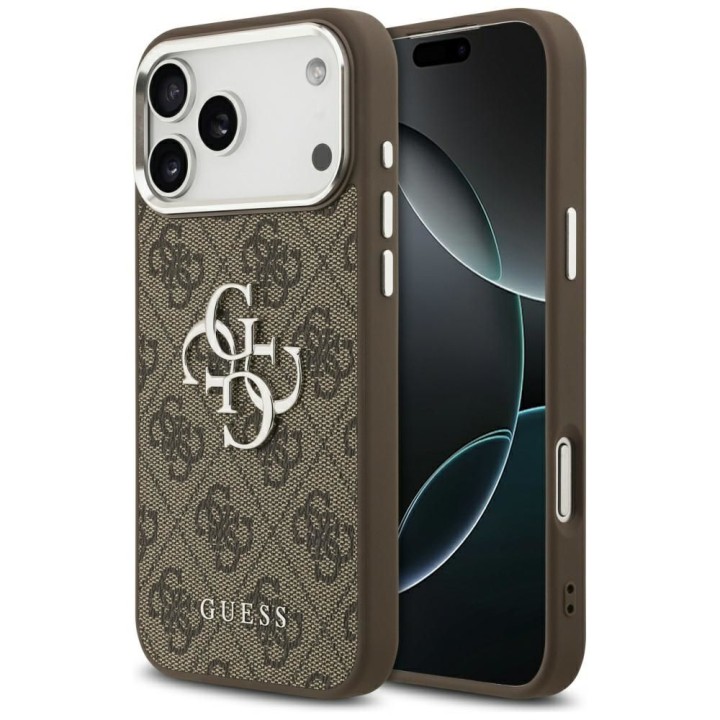 GUESS futerał do IPHONE 17 Pro Max GUHCP17XP4G4SMCW (4G PU Leather Case with Big 4G and Classic Logo and Silver Metal Camera