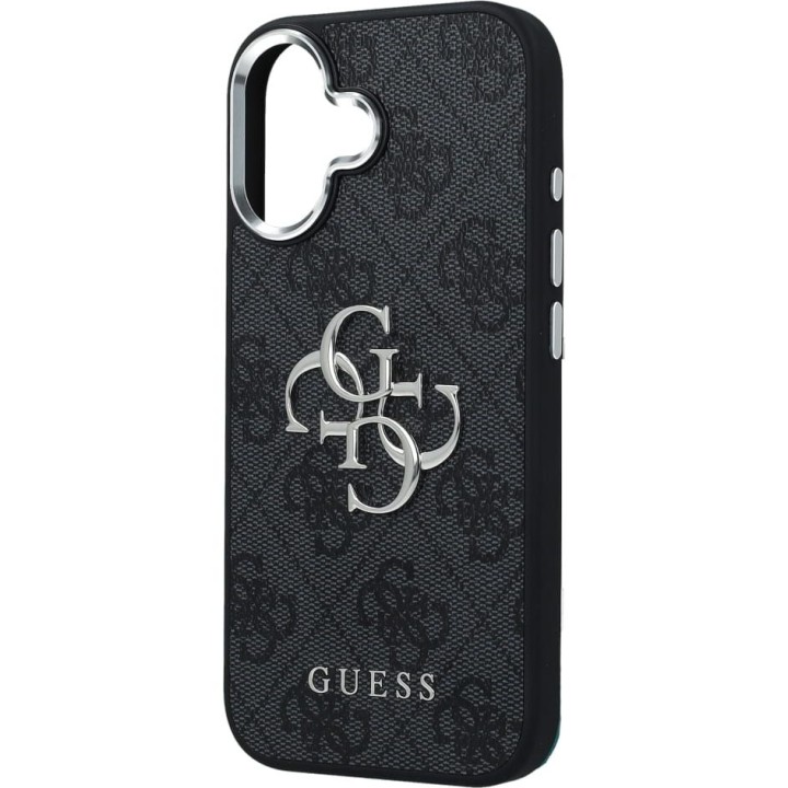 GUESS case for IPHONE 17 GUHCP17SP4G4SMCK (4G PU Leather Case with Big 4G and Classic Logo and Silver Metal Camera Frame)