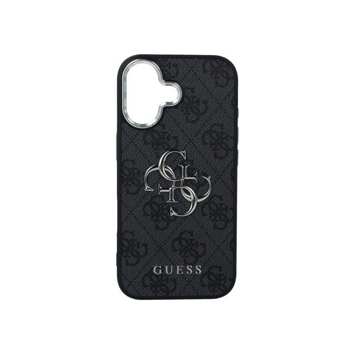 GUESS чохол для IPHONE 17 GUHCP17SP4G4SMCK (4G PU Leather Case with Big 4G and Classic Logo and Silver Metal Camera Frame)
