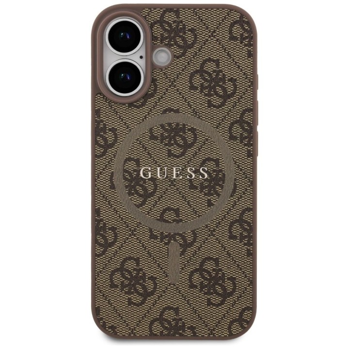 GUESS чехол для IPHONE 17 совместимый с MagSafe GUHMP17SG4GFRW (PU 4G Ring Classic Logo) коричневый