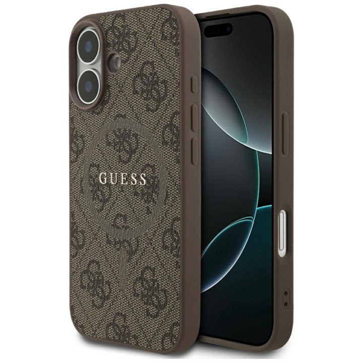 GUESS чохол для IPHONE 17 сумісний з MagSafe GUHMP17SG4GFRW (PU 4G Ring Classic Logo) коричневий