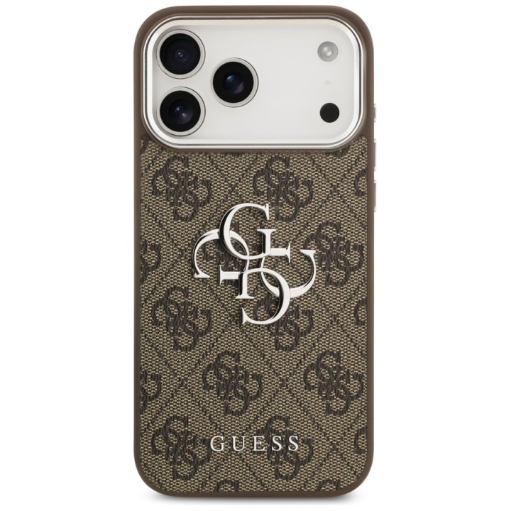 GUESS case for IPHONE 17 Pro Max GUHCP17XP4G4SMCW (4G PU Leather Case with Big 4G and Classic Logo and Silver Metal Camera