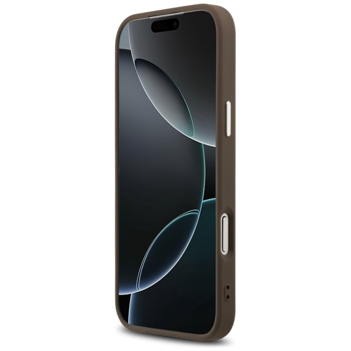 GUESS case for IPHONE 17 Pro Max GUHCP17XP4G4SMCW (4G PU Leather Case with Big 4G and Classic Logo and Silver Metal Camera