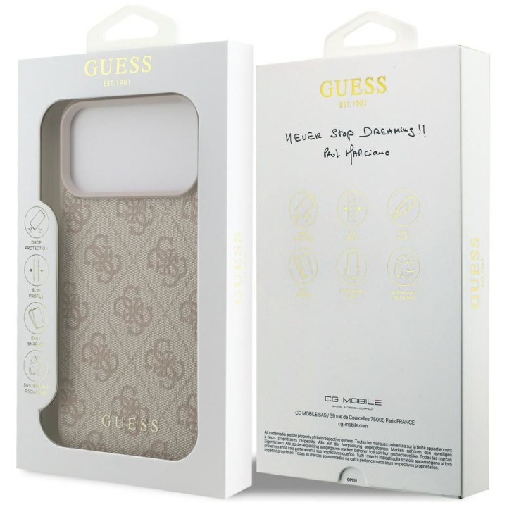 GUESS case for IPHONE 17 Pro Max GUHCP17XG4GFPI (PU 4G Classic) pink