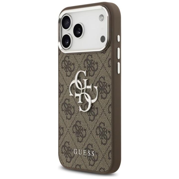 GUESS чохол для IPHONE 17 Pro Max GUHCP17XP4G4SMCW (4G PU Leather Case with Big 4G and Classic Logo and Silver Metal Camera