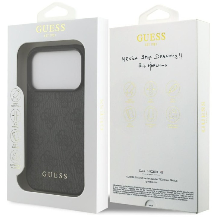 GUESS case for IPHONE 17 Pro GUHCP17LG4GFGR (PU 4G Classic) black