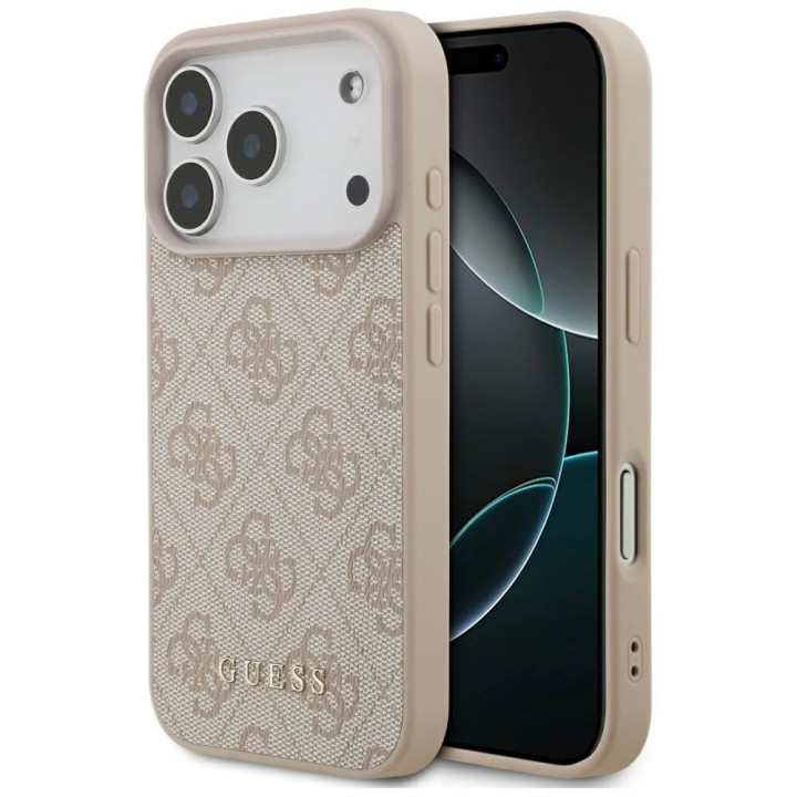 GUESS чохол для IPHONE 17 Pro GUHCP17LG4GFPI (PU 4G Classic) рожевий
