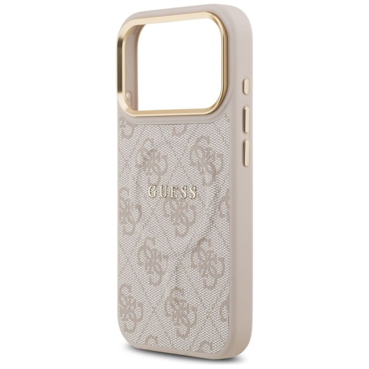 GUESS чохол для IPHONE 17 Pro сумісний з MagSafe GUHMP17LP4MSEGCP (PU 4G W/ Classic) рожевий